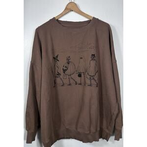 American Eagle Outfitters Halloween Sweatshirt Women’s Size 2x Brown